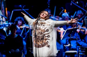 English- born singer Anohni performs with the Aarhus Symphony Orchestra in the Aarhus Music Hall, Denmark, on November 18, 2017 after announcing it as her last show. Anohni, born Antony Hegarty, was formerly known as the lead singer of the band Antony and the Johnsons. / AFP PHOTO / Scanpix Denmark AND Scanpix / Michael SVENNINGSEN / Denmark OUT (Photo credit should read MICHAEL SVENNINGSEN/AFP via Getty Images)